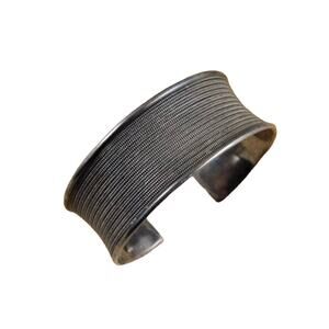 Huge Sterling Silver Wide Cuff Bracelet Bangle